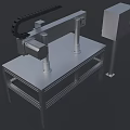Industrial Precision Automation Equipment Featuring Robotic Arm Workbench And Control Monitor