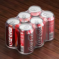 Commercial Beverage Display Rack with Wooden Surface Storing Coca Cola Cans for Retail Use