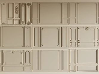 Plaster line background wall sofa background wall bedroom background wall bedside background wall 3d model