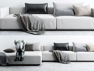 Modern Combination Sofa Multiplayer Sofa 3d model