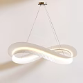 Modern Infinity Shaped White Pendant Light With Soft Lighting And Sleek Design 3d model