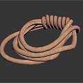 Rope pile rope hemp rope group rope life supplies construction supplies life-saving supplies 3d model