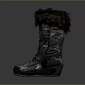 Tall Winter Boots With Fur Trim And Non Slip Sole For Outdoor Activities