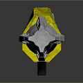 Yellow Silver Sci Fi Weapon Featuring Mechanical Structure And Design Elements