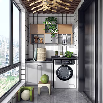 Modern Balcony 3d model