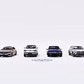 Volkswagen Car Lineup With Various Models In Different Colors Arranged In Row