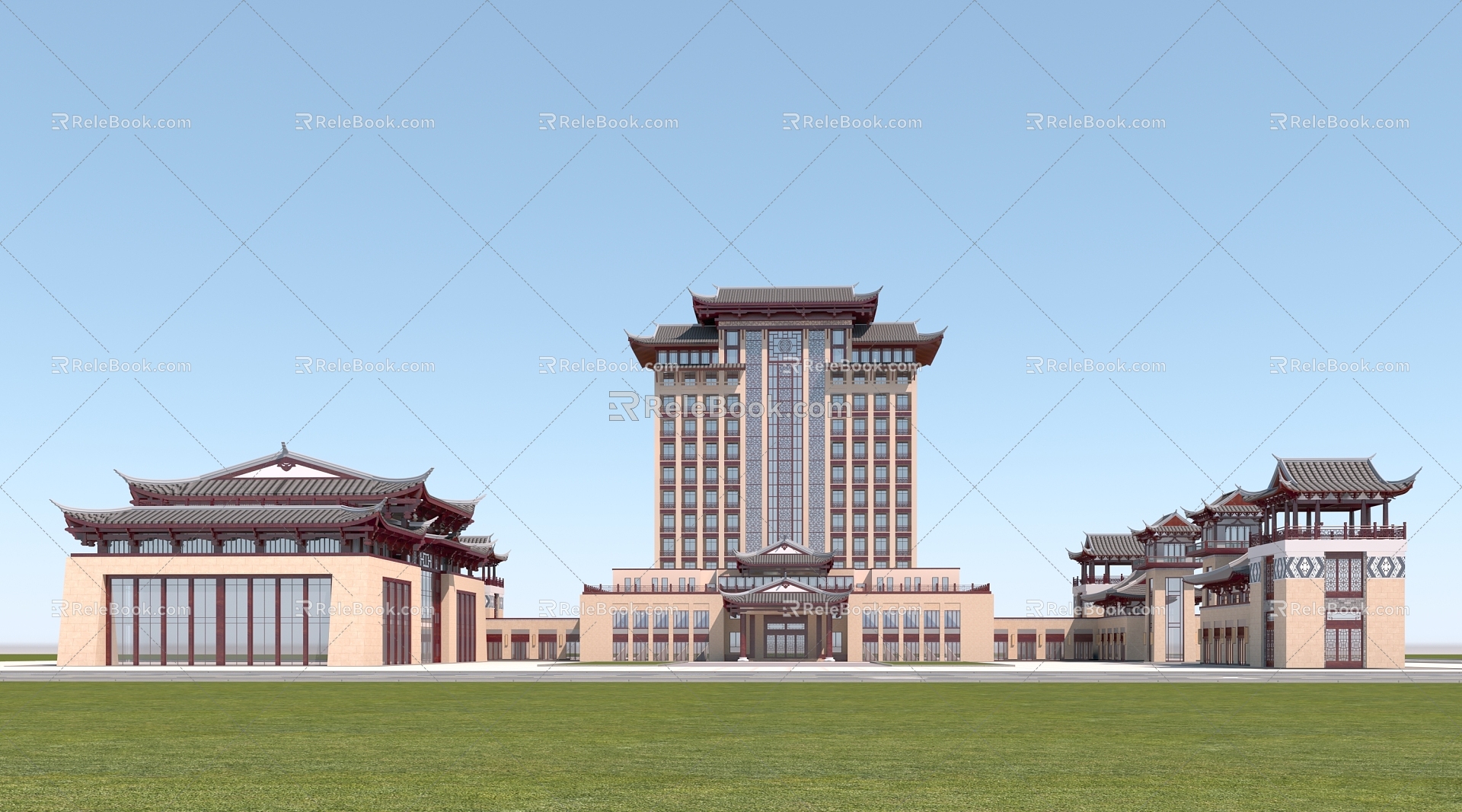 Chinese Architecture Hotel Business model