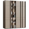 Modern Wooden Bookcase with Open Shelves Decorative Items and Books
