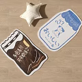 Unique Shaped Decorative Rugs Featuring Cartoon Patterns Chocolate Bar and Milk Bottle Designs
