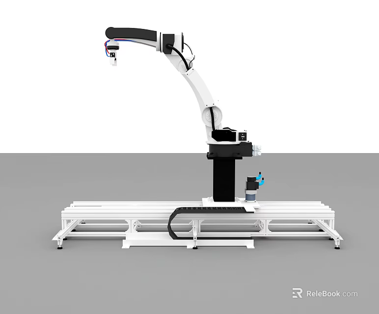 Intelligent Robotic Arm Machine With Stable Base And Automation Control System 3d model 