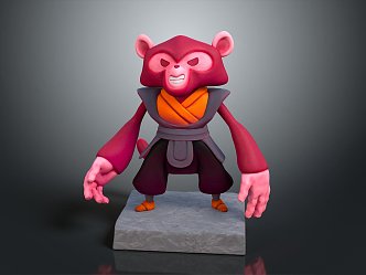 Monkey Cartoon Monkey Anime Monkey Stylized Monkey Fantasy Style Monkey Toy 3d model