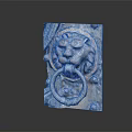 Ornate Lion Head Door Knocker With Vintage Metal Craft And Decorative Ring