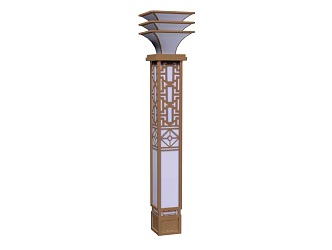 Street lamp park decorative lamp 3d model