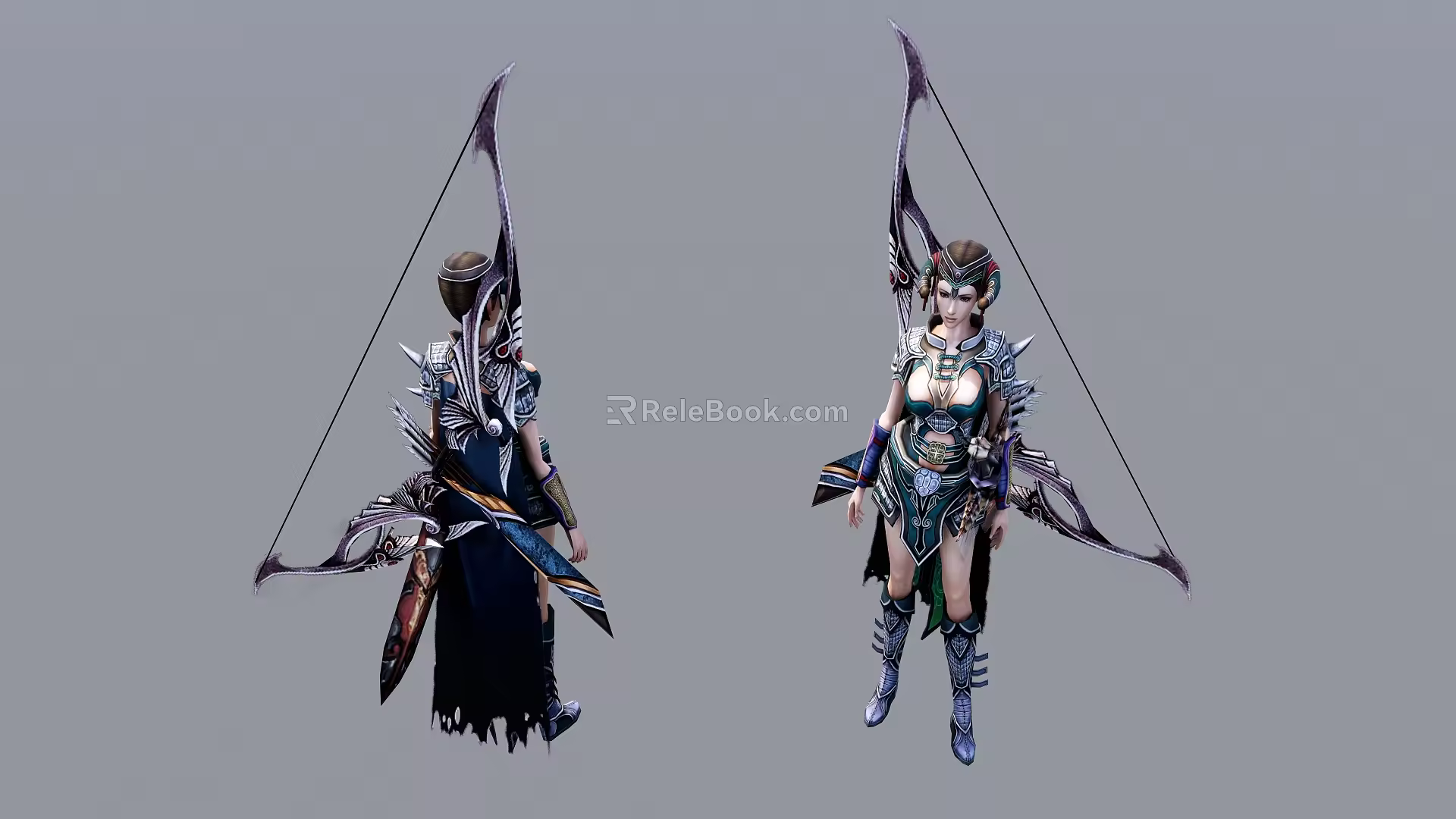 Modern Game Characters Dragon Girl Game Characters 3d model