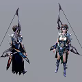 Modern Game Characters Dragon Girl Game Characters 3d model