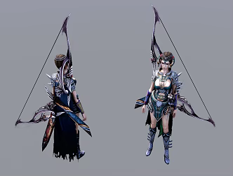 Modern Game Characters Dragon Girl Game Characters 3d model