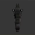 Futuristic Orange and Gray Weapon with Technological Scope and Modern Design