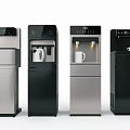 Modern Household Appliances With Black Silver Water Dispensers And Storage Cabinets