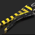 Heavy Duty Hardware Tool Adjustable Pliers with Black and Yellow Striped Handles and Serrated Jaws