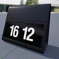 Black Desktop Flip Clock With Clear Number Display And Modern Design 3d model