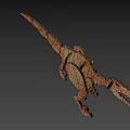 3D Modeled T Rex Dinosaur Character With Cracked Skin For Game And Film
