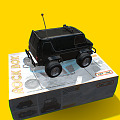 Modern toy car 3d model