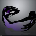 Protective Goggles With Black Frame And Purple Lens For Daily Use