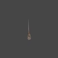 Traditional Handcrafted Axe Featuring Decorative Metal Head and Wooden Handle in Forest Wooden Pathway