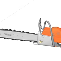 SINKE PROTEC 8 Industrial Chainsaw With Orange White Design And Protective Guard