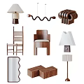 Modern Wooden Dining Chairs With Cushioned Seats And Stylish Pendant Lights