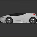 Modern White Concept Car With Sleek Design Black Roof And Stylish Wheels