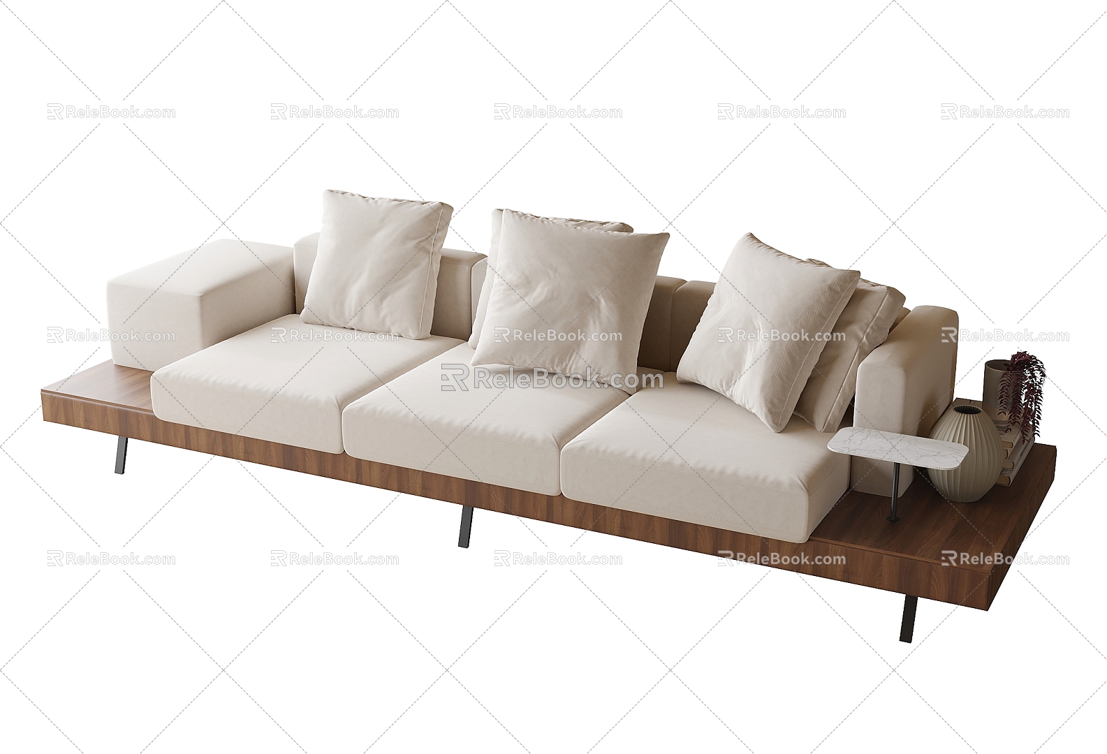 Mid-ancient style multi-person sofa one-character sofa sofa 3d model