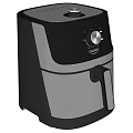 Modern Ninja Air Fryer With Black Silver Design Knob Control And Handle