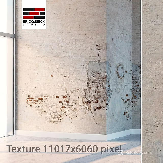 Rustic Brick Wall Component With Distressed Texture For Modern Interior Spaces 3d model