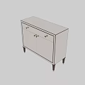 Modern White Dresser With Two Drawers Cabinet Doors Gold Handles Dark Trim And Legs
