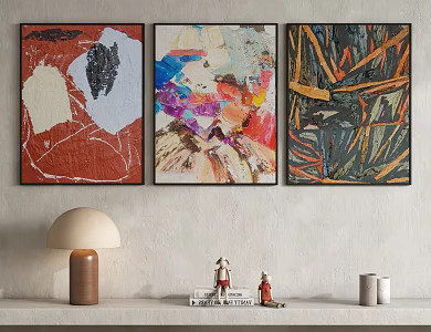 Abstract Decorative Painting Hanging Painting 3d model
