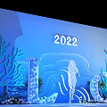 2022 Event Backdrop Wall With Female Silhouette 10 Decor And Coral Elements