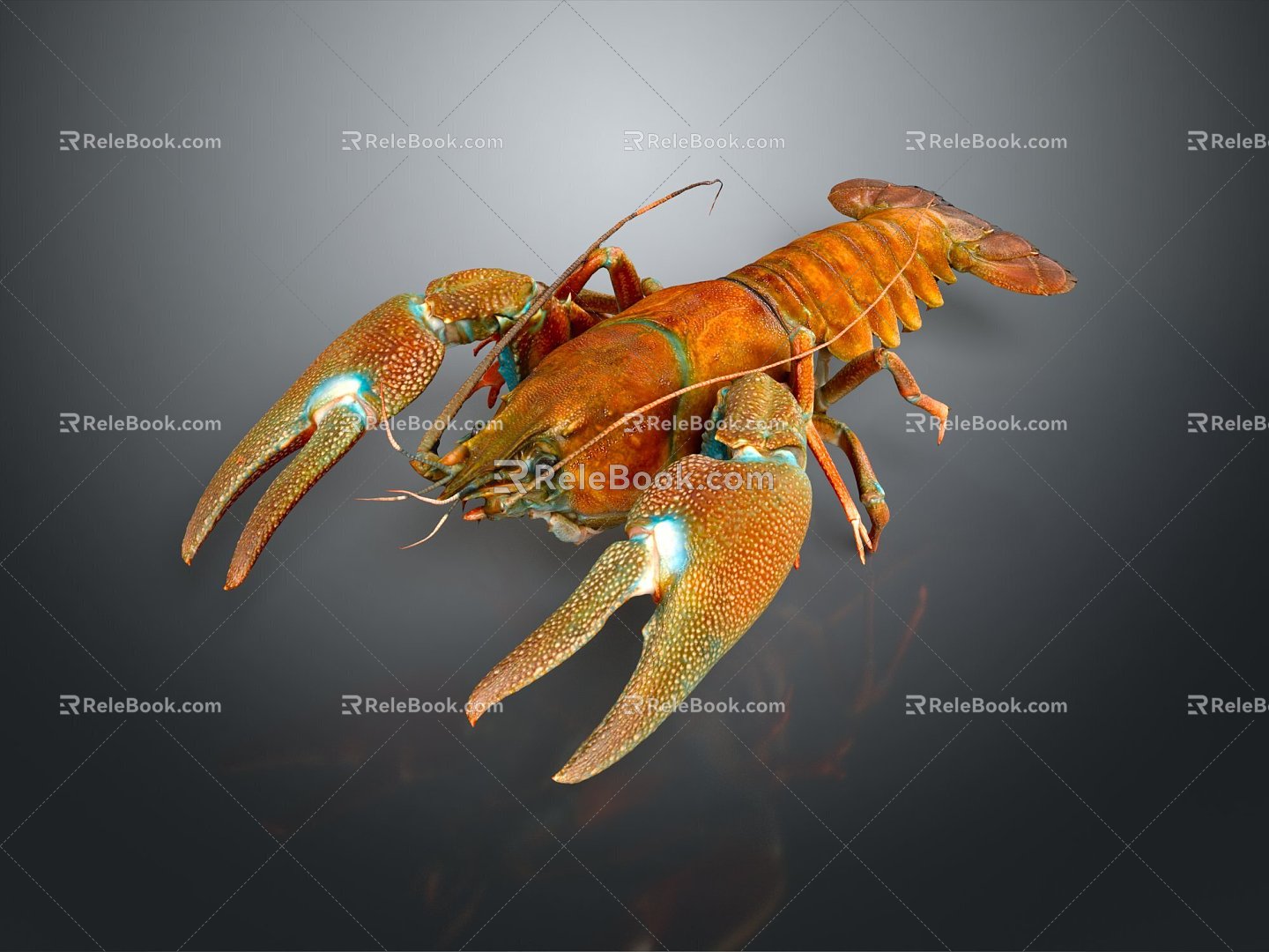 Modern Lobster Big Lobster Crystal Lobster 3d model