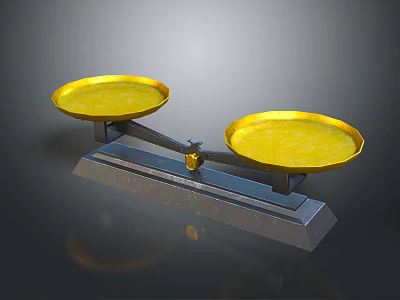 Modern Weighing Plate Scale Libra Scale Mechanical Weighing 3d model