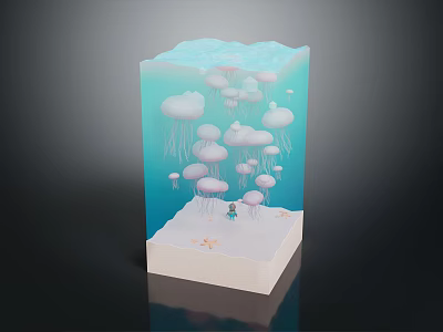 Modern Jellyfish Barrel Jellyfish Fireworks Jellyfish Silver Coin Jellyfish Flower Jellyfish 3d model