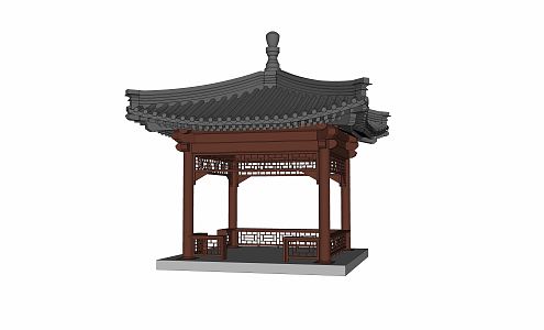 Chinese-style pavilion landscape pavilion garden pavilion 3d model