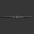 Modern Gray Stealth Aircraft Featuring Sleek Streamlined Design On Dark Background 3d model