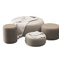 Sofa Stool Fabric Sofa Stool Pier Leisure Sofa Stool Bed End Stool Round Stool Cloakroom Stool Camera Sofa Stool Combination 3d model