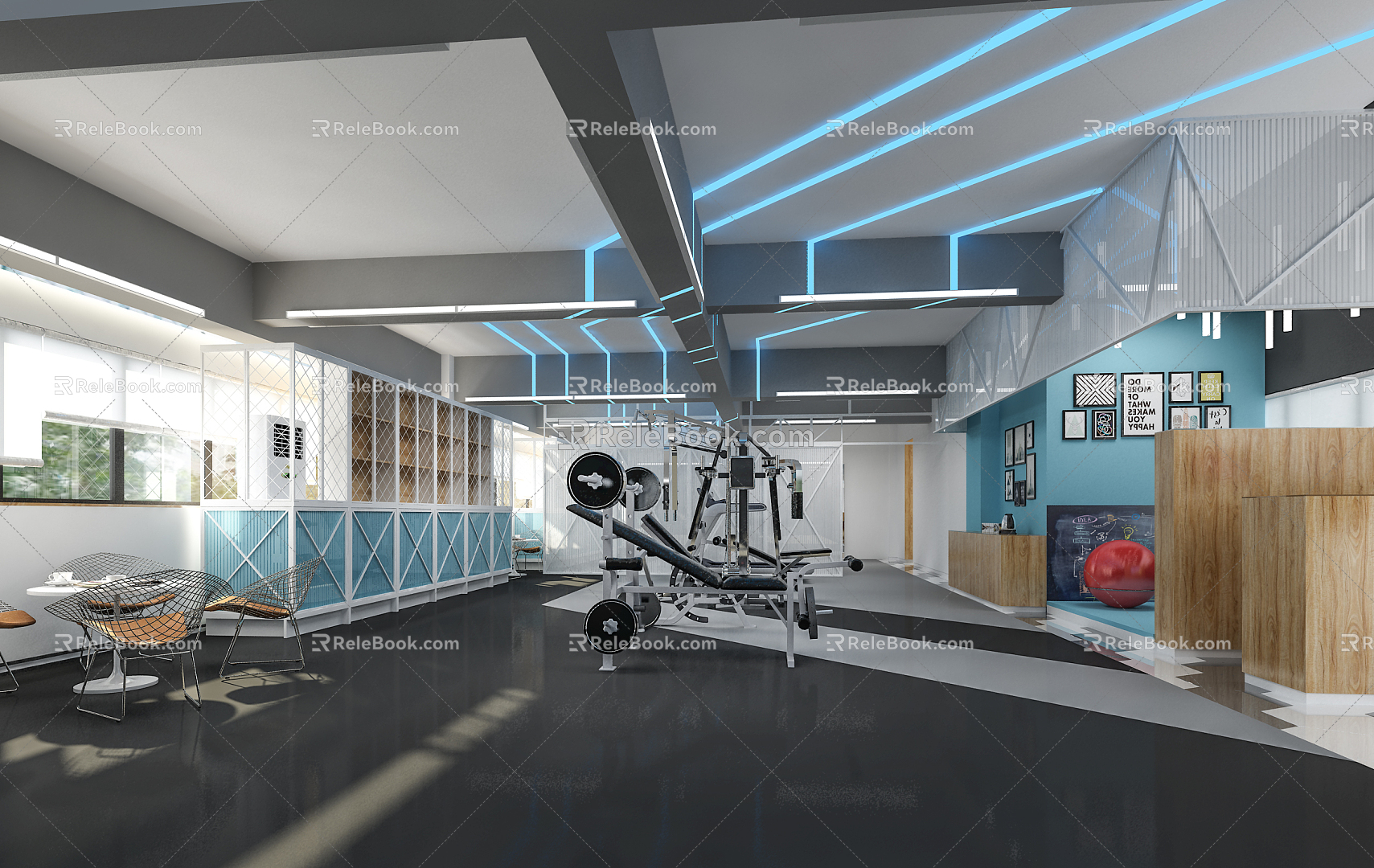 Modern Gym 3d model