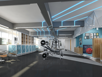 Modern Gym 3d model