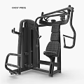 Heavy Duty Black Commercial Fitness Equipment For Professional Seated Chest Press Training