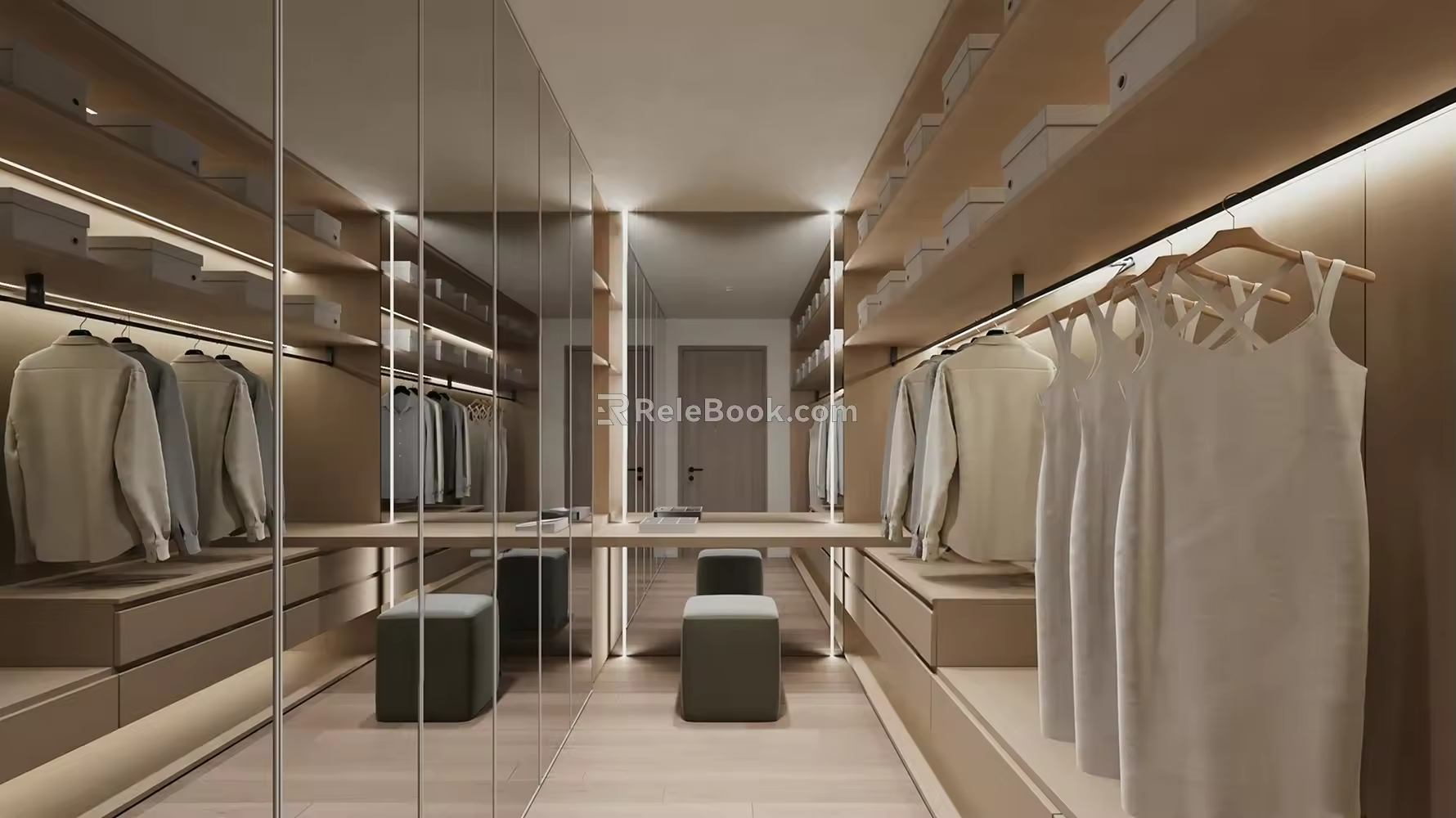 Open cloakroom 3d model