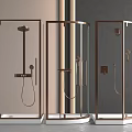 Modern Shower Sauna Enclosure Design With Glass Doors And Metal Frames