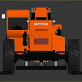 Orange SKY TRAK Telehandler With Extendable Boom And Large Tires 3d model