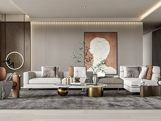 modern living room 3d model